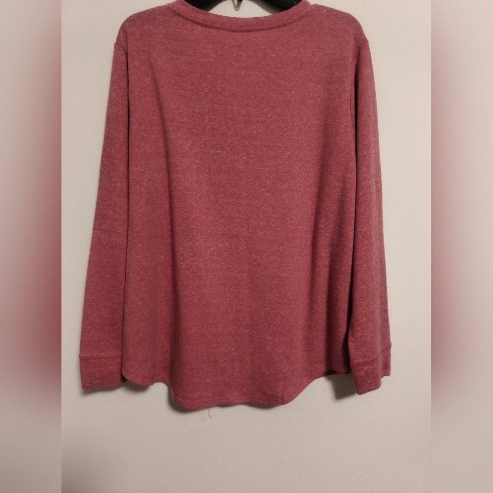 [5X$20] Holiday Season Glitter Lettering Red Top / Size 2X - Picture 4 of 7